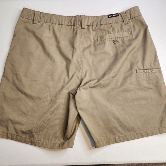 Metal Mulisha Mens Beige Flat Front Shorts 10" Size 44 Casual Embroidered Logo - Picture 4 of 12
